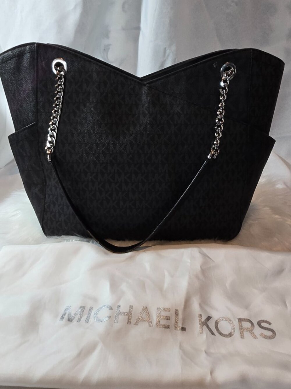 Michael Kors Jet Set Travel Large Shoulder Chain Tote Bag - Picture 5 of 10